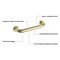 Kibi Circular 12-Inch Stainless Steel Grab Bar - Brushed Gold KGB1012BG - alternate 6